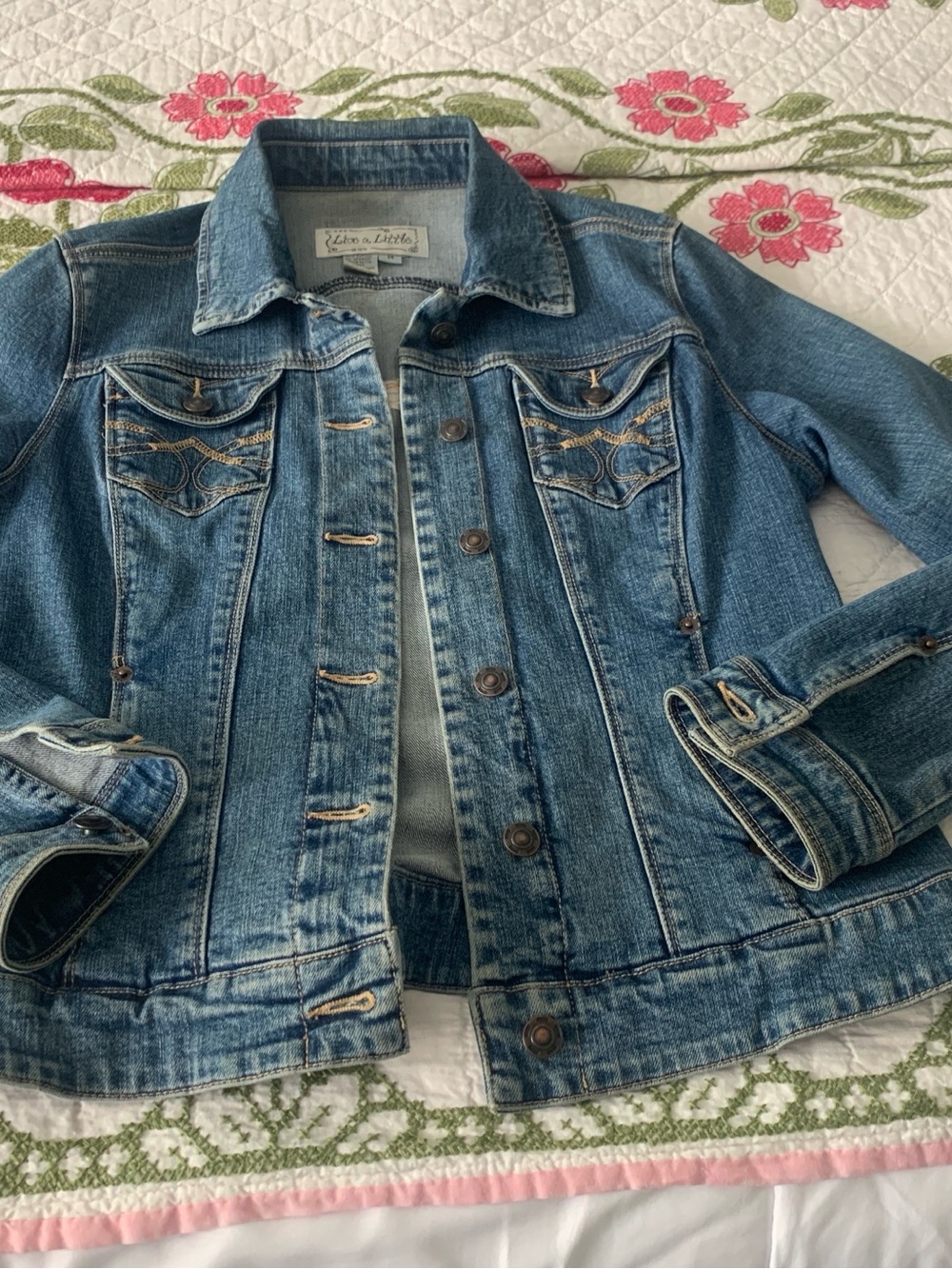 Embroidered Blue Denim Jacket with Tennessee Script - Picture 6 of 13